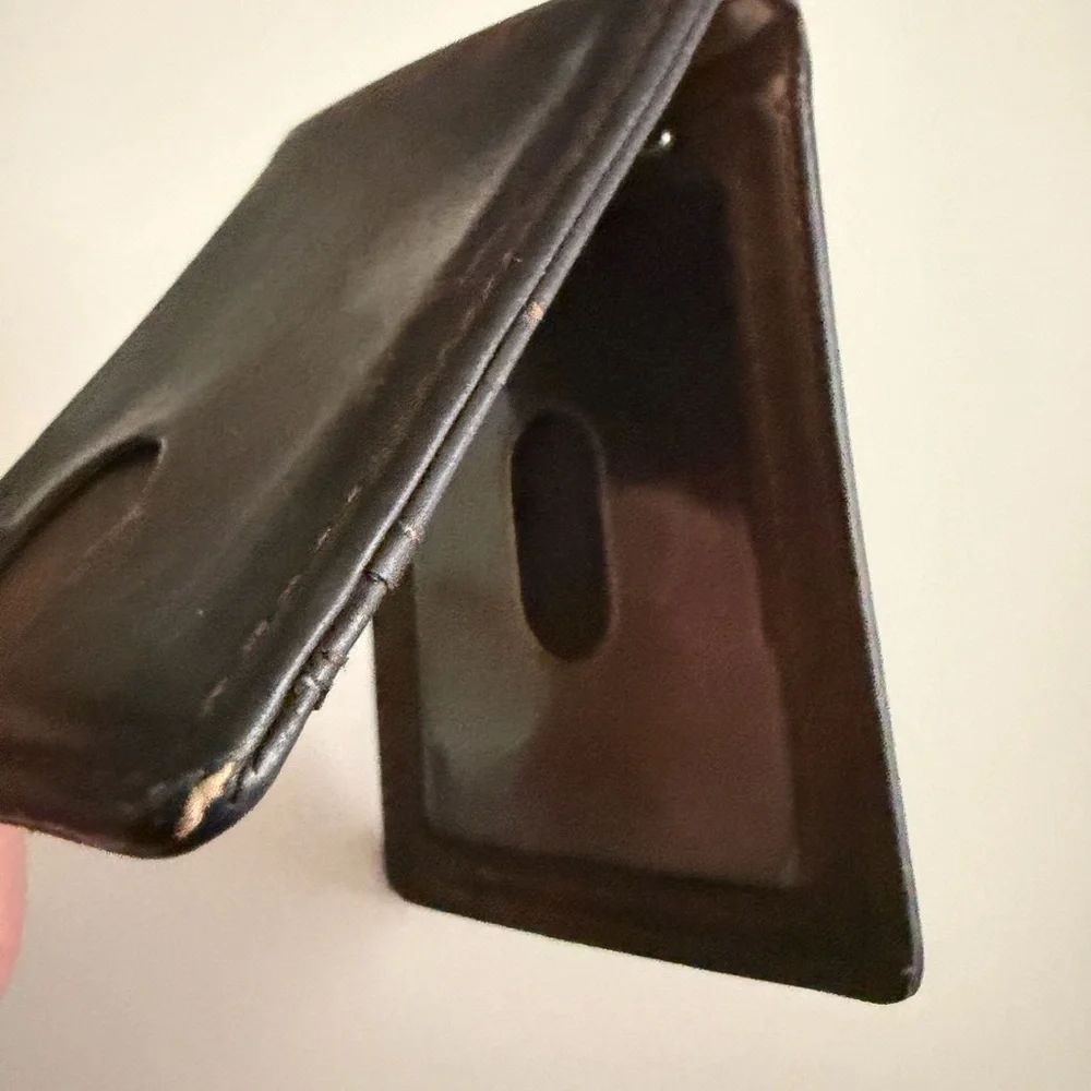 Dark Brown Leather Money Clip Wallet RFID Card Holder Serman Brands